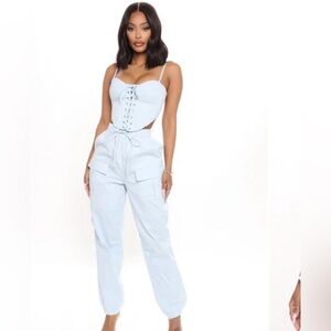 Women's Light Blue Jogger Set